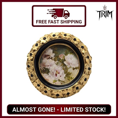 Vintage 3x3 gold round picture - vintage,