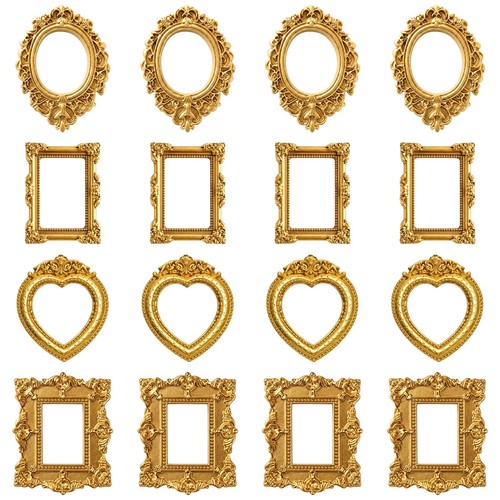 16pcs small gold picture - gold,