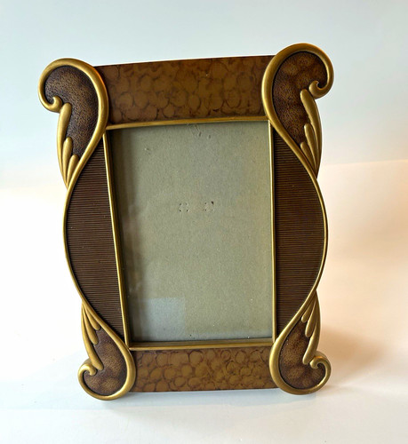 Ornate brown gold metal - brown, &